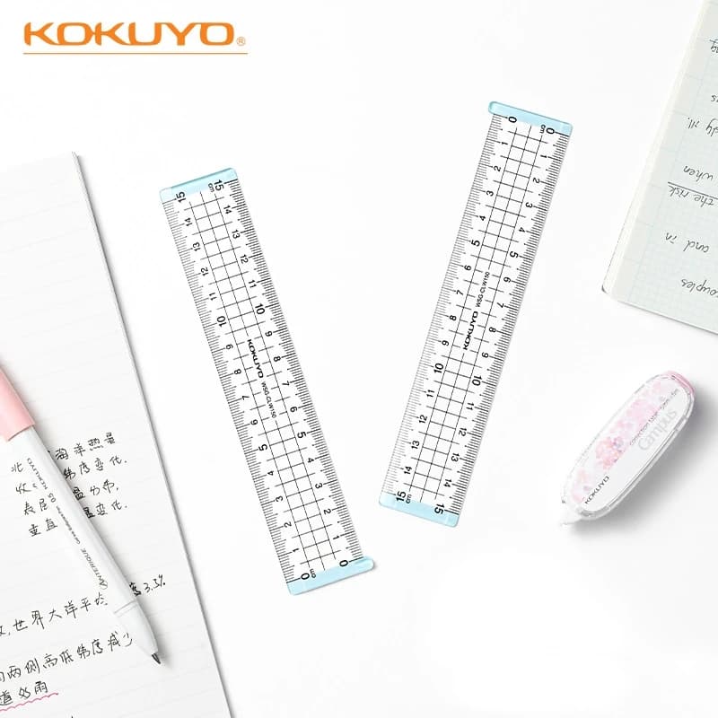 Linijka akrylowa Kokuyo Campus 15 cm – dwustronna podziałka