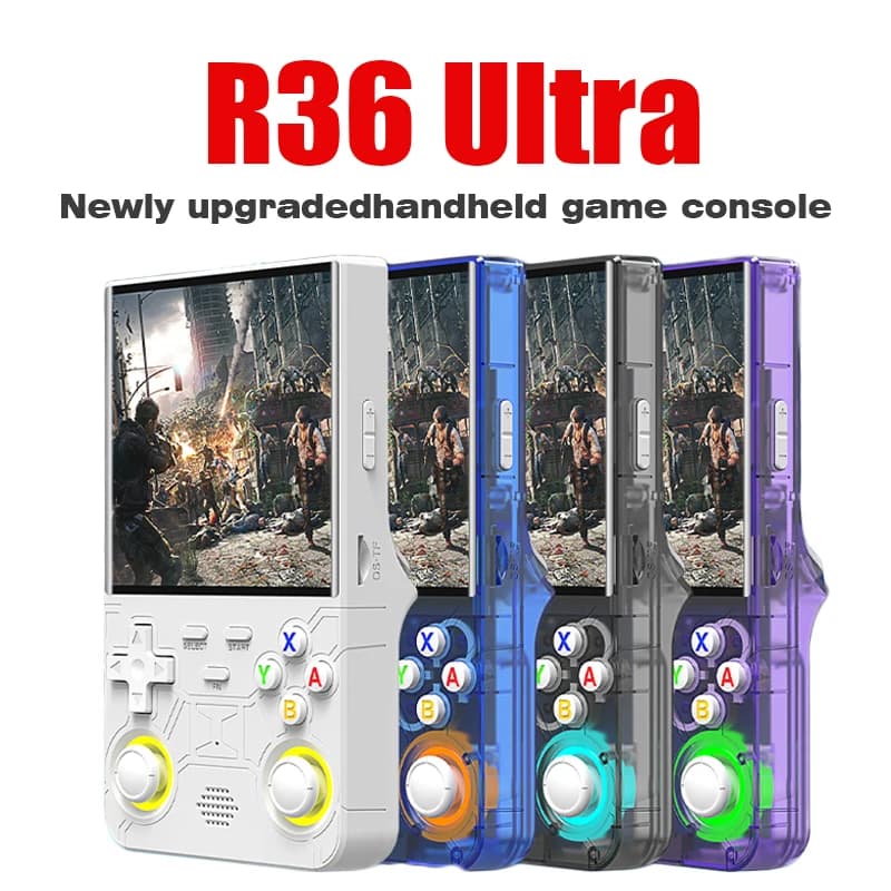 R36 Ultra — przenośna konsola retro, ekran 4″, Linux, 128GB