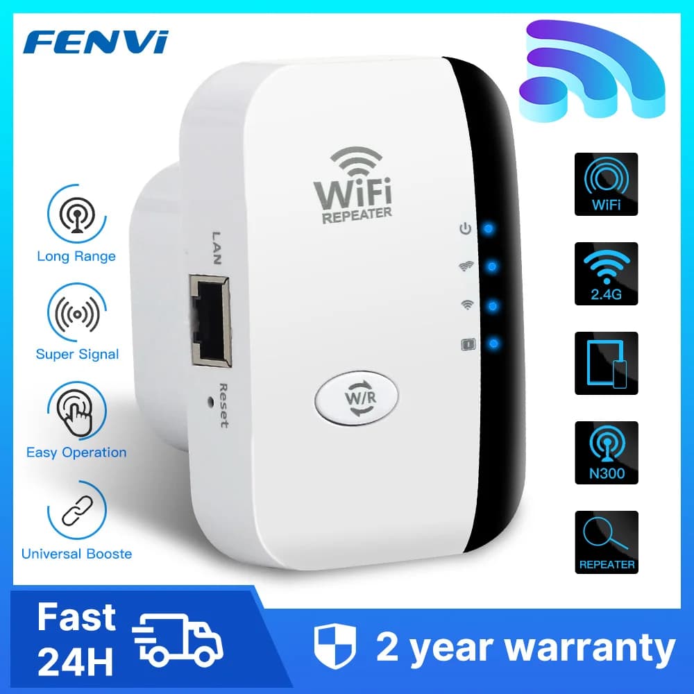 FENVI — wzmacniacz sygnału WiFi 300Mbps, repeater 802.11N
