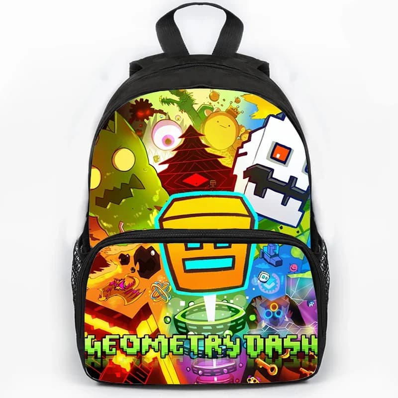 Lekki plecak Geometry Dash o dużej pojemności dla nastolatków