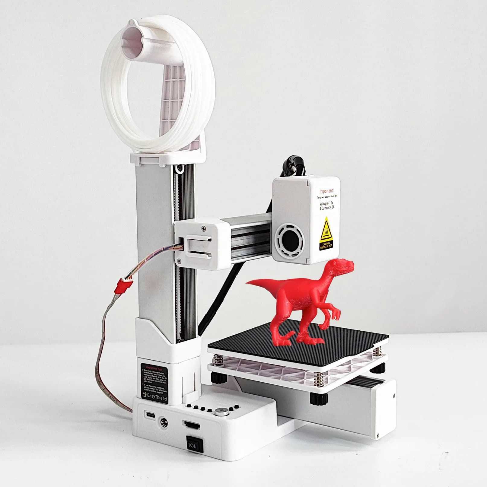 Poziom wejściowy do drukarki 3D EasyThreed kompatybilny z filamentem PLA TPU 1,75 mm zawiera zasilacz.