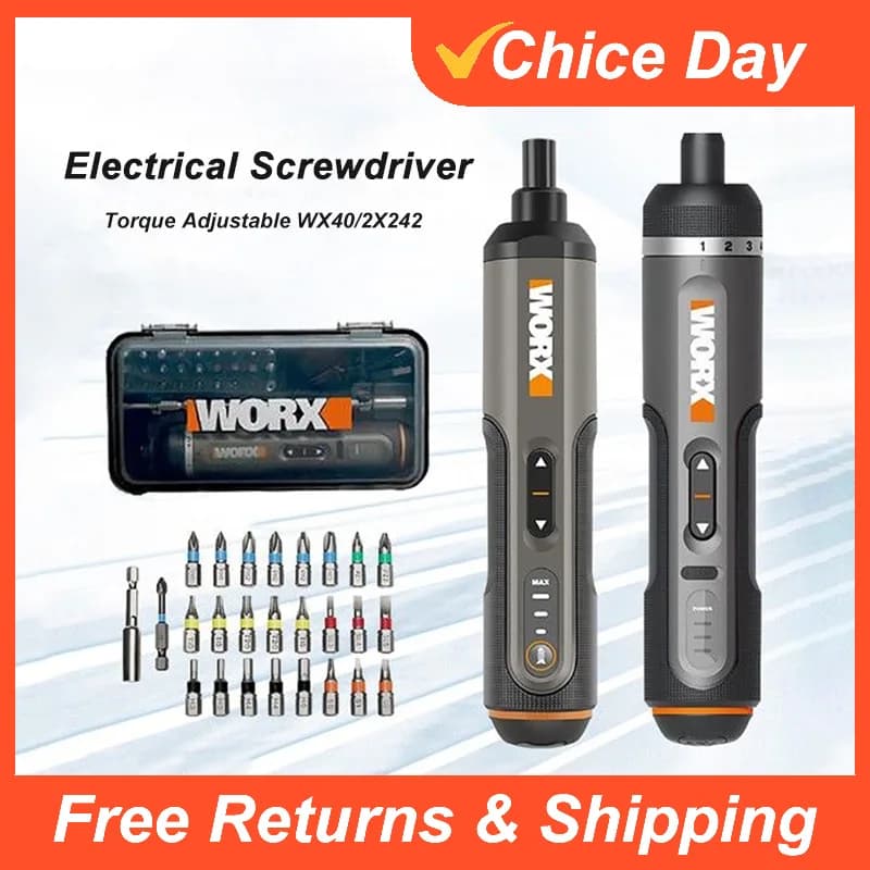 Zestaw mini wkrętaków elektrycznych Worx 4V (WX242/WX240) – ładowanie USB