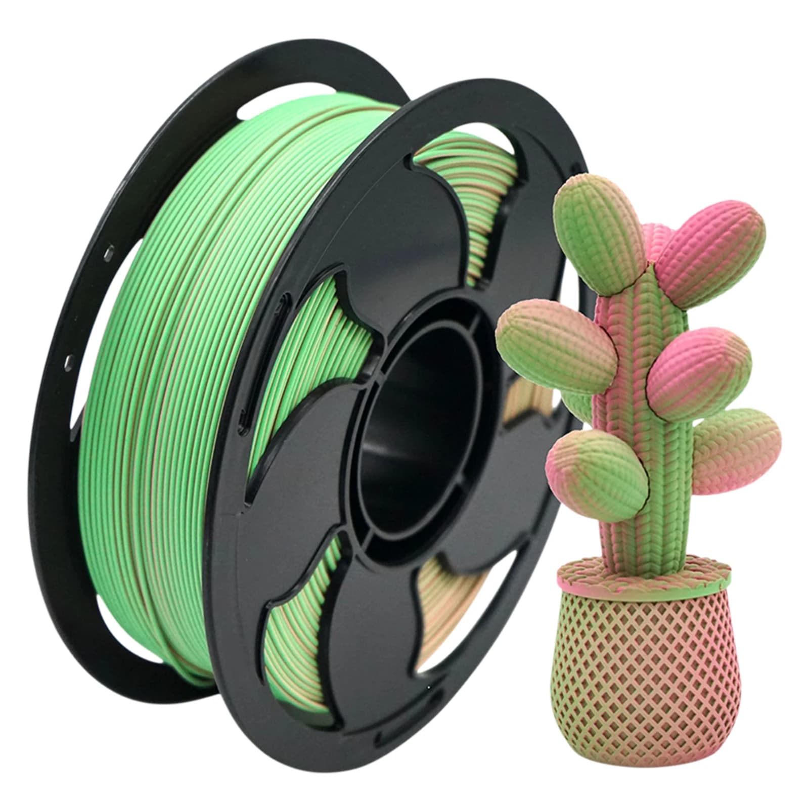 Filament PLA Silk o średnicy 1,75 mm, gradientowy kolor, trójkolorowy, 250 g, mała szpula, do drukarek 3D FDM, matowy lub błyszczący.