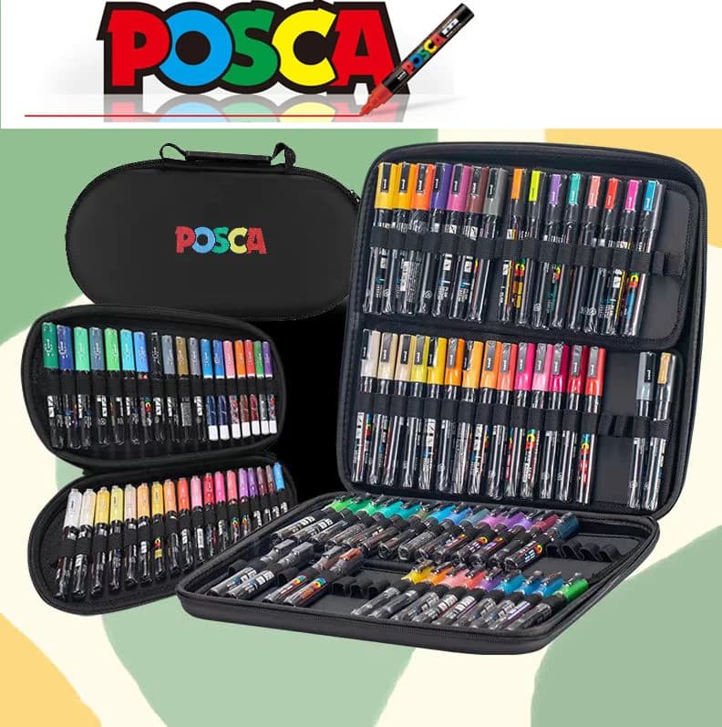 Zestaw markerów Uni Posca 24/36 kolorów z torbą do przechowywania