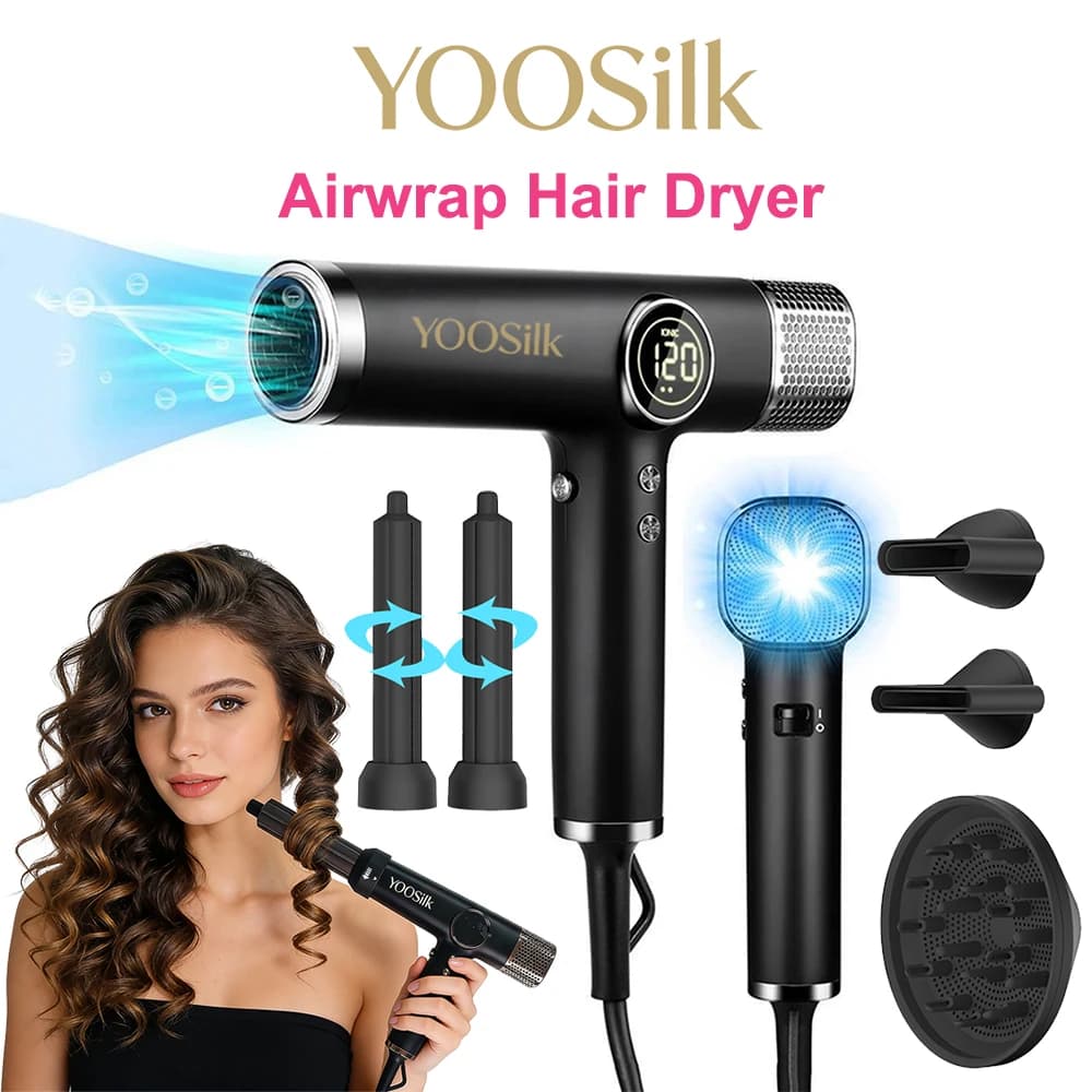 Suszarka-airstyler 5 w 1 z silnikiem bezszczotkowym i jonami ujemnymi, 1800 W
