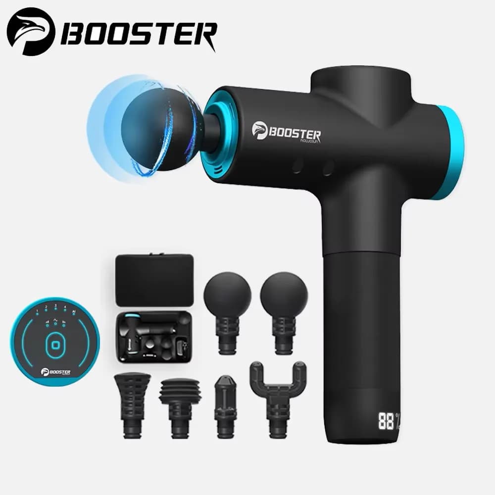 BOOSTER M2-12V wyświetlacz LCD pistolet do masażu profesjonalny masażer głębokich mięśni relaks ciała pistolet powięziowy Fitness
