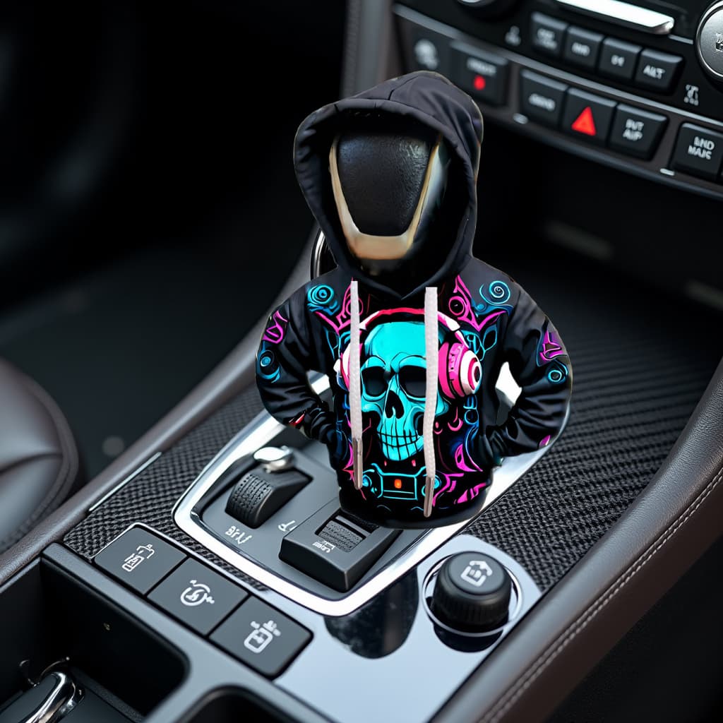 Pokrowiec na gałkę zmiany biegów – mini bluza z kapturem, ochrona przed kurzem